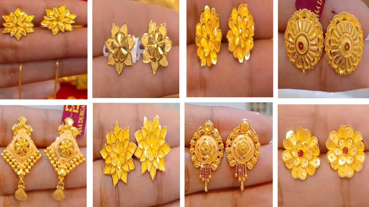 Latest Gold Tops & Earrings Designs 2026//|Daily Wear Gold Earrings//Sone ki Baliyan ke Naye Design