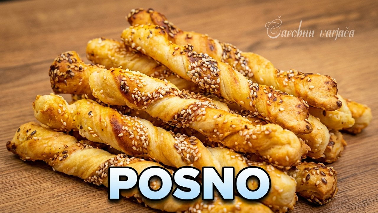 Hrskavi posni štapići sa semenkama – Vegan Breadsticks That Are Light & Fluffy!