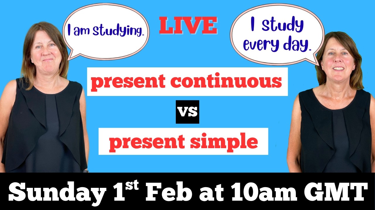 What is the difference between the present continuous and the present simple?