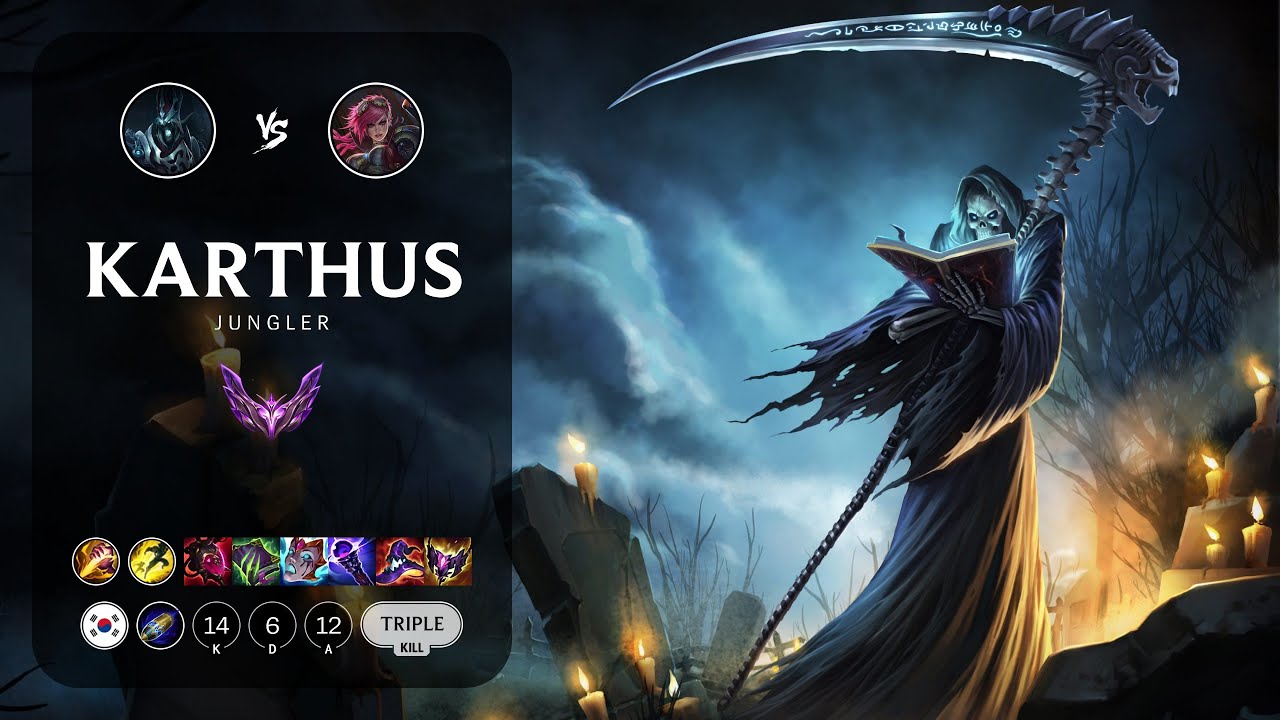 Karthus Jungle vs Vi - KR Master Patch 14.1