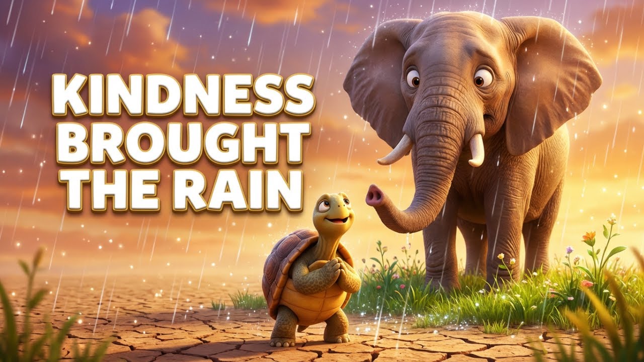The Elephant and the Rain 🐘🌧️ Animated bedtime sleep story for Kids | African Folktales