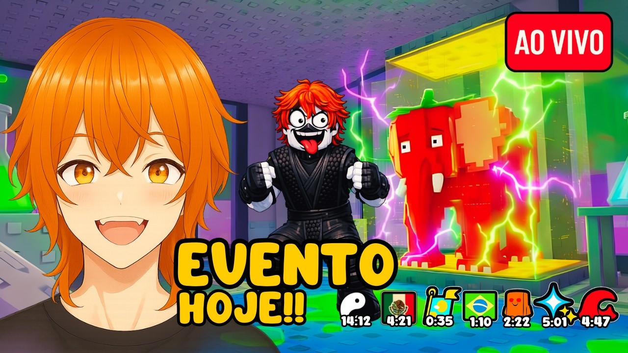 EVENTO LABORATÓRIO BRAINROT HOJE!! 💙 XD AO VIVO