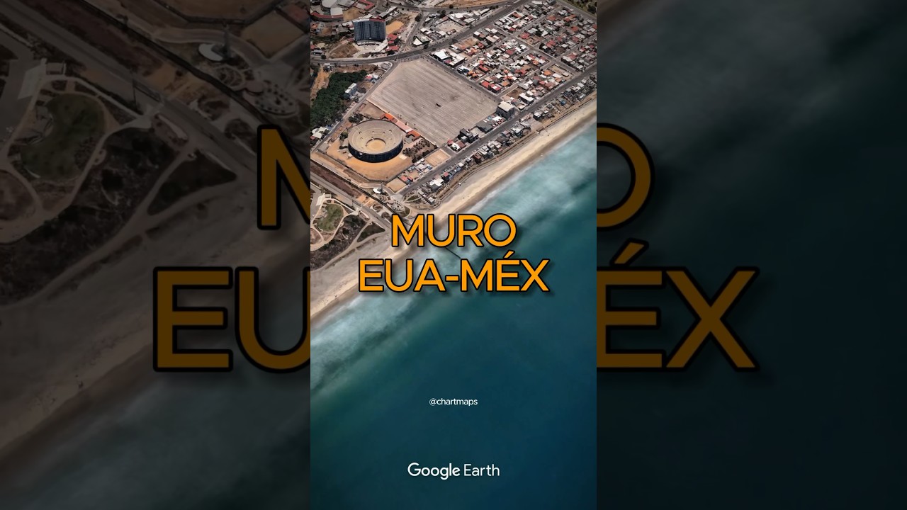 Fronteira M&eacute;xico - EUA #fronteira #imigrantes #estadosunidos #geografia