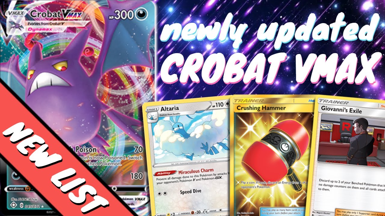 Updated Crobat VMAX Deck List | Pokemon TCG TEU - SHF