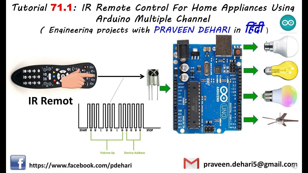 IR Remote Control For Home Appliances Using Arduino Multiple Channel : Tutorial 71.1