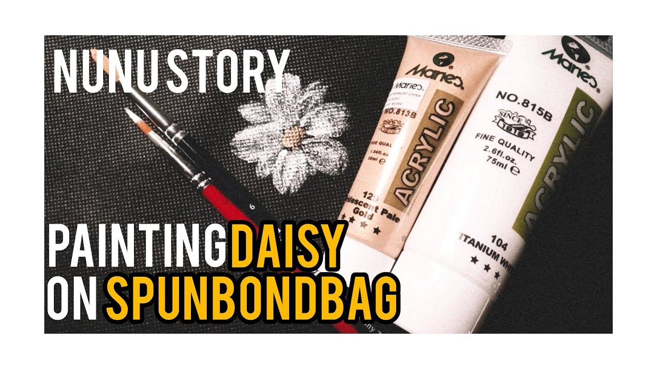Cara Melukis Daisy di Tas Spunbon (Painting Daisy on Spunbond Bag)