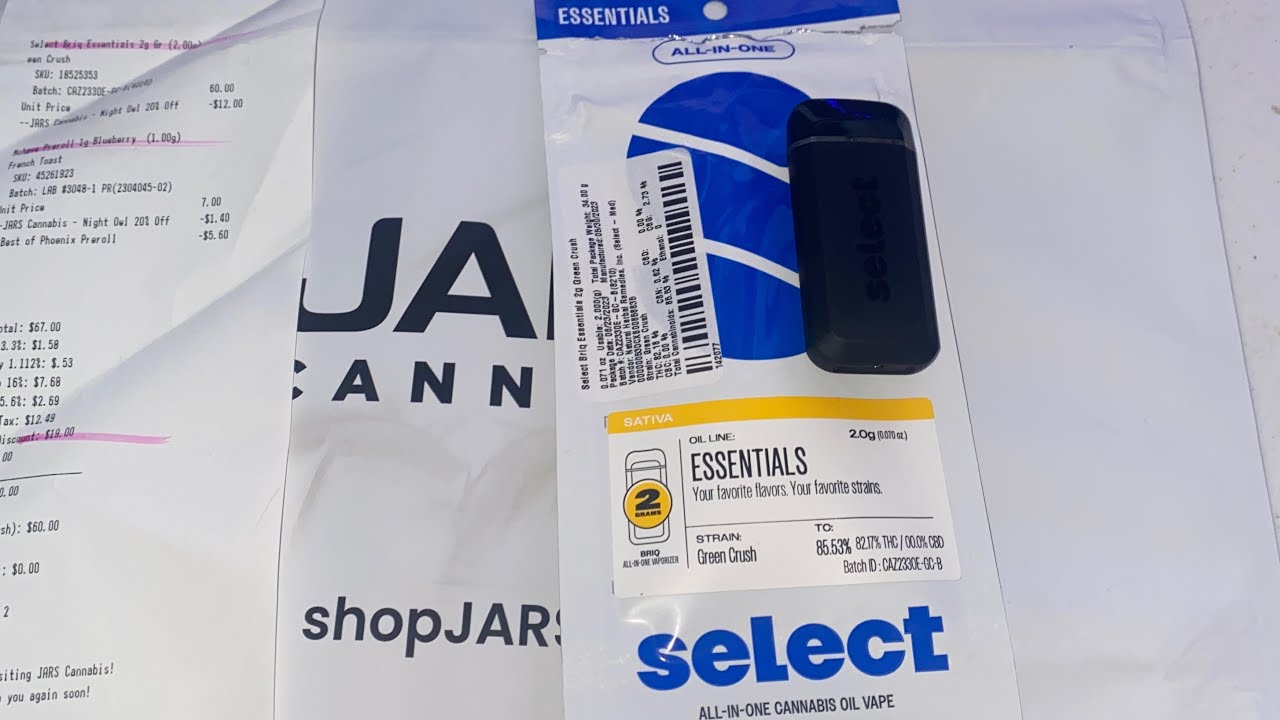 NEW SELECT 2G DISPOSABLE? SELECT BRIQ DISPO | GREEN CRUSH SATIVA REVIEW | OFF THE RADAR REVIEWS