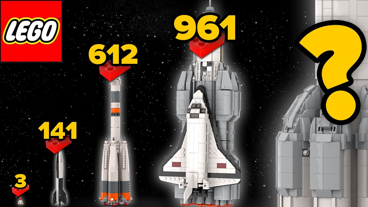 Космические ракеты LEGO разных масштабов | Сравнение