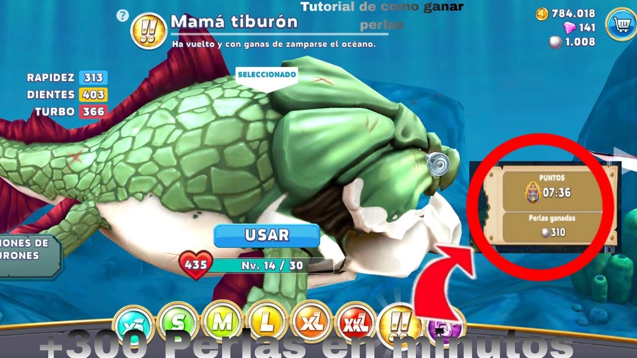 Gana +300 PERLAS en minutos | Hungry Shark World
