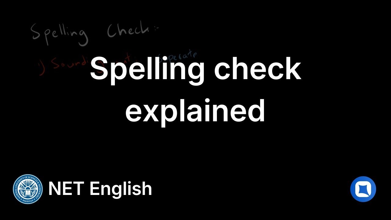 NET English (Pre-Engineering) | Spelling Check | Qalam Counseling