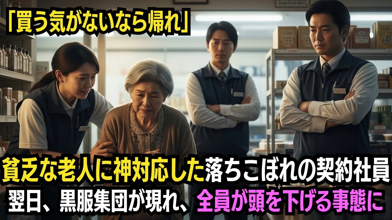 「買わないなら帰れ」店を追われた老婆に手を差し伸べた契約社員。翌日、全員が頭を下げる結末に…