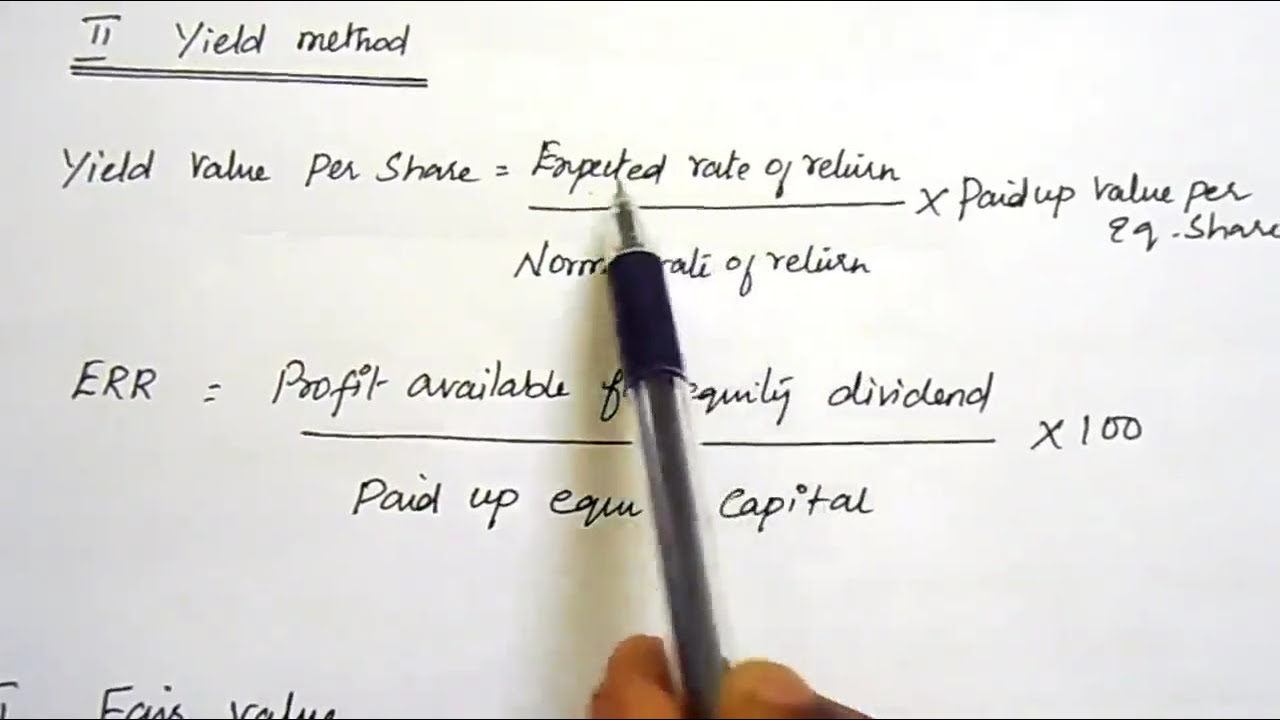 Valuation of Shares [ Net asset method, Yield method and Fair value ] :-by kauserwise