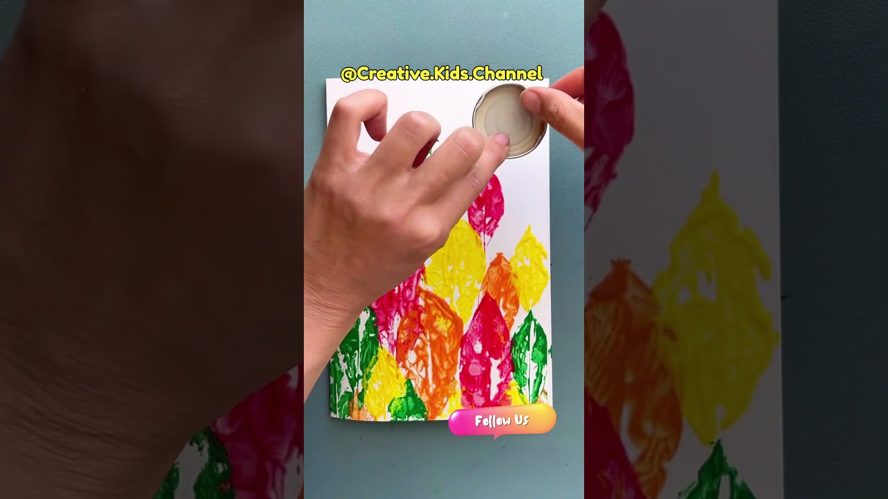 Leaf Printing Art Idea for Kids🍃😍