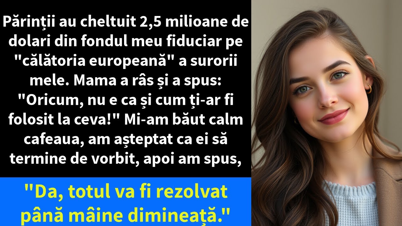 Părinții au cheltuit 2,5 milioane de dolari din fondul meu fiduciar pe 