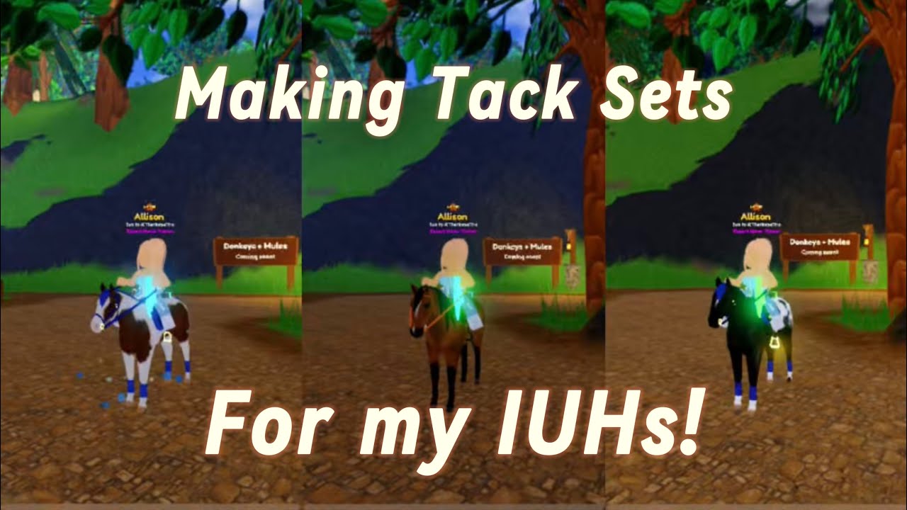 Making Tack Sets for My THREE Newest Island Unique Hairs! (Wild Horse Islands)