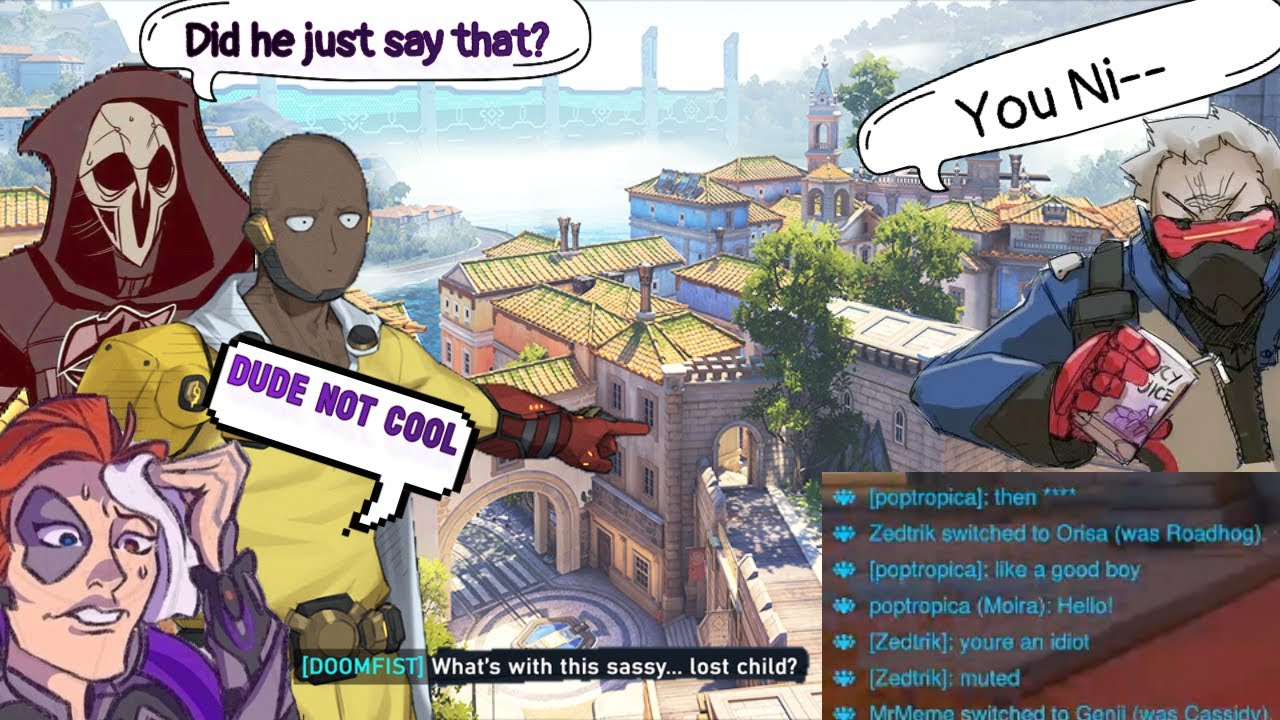 The MOST OFFENSIVE DPS Player Ever (Overwatch 2 Toxic Moments)