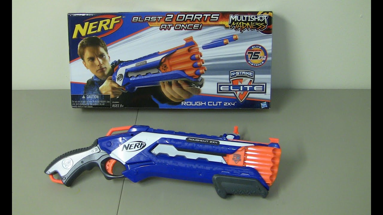 [REVIEW] Nerf Elite Rough Cut 2x4 - Unboxing, Review, & Firing Test