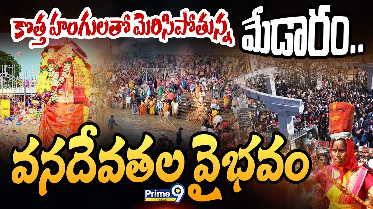 కొత్త హంగులతో మెరిసిపోతున్న మేడారం.. వనదేవతల వైభవం | Medaram Jatara | Prime9 News