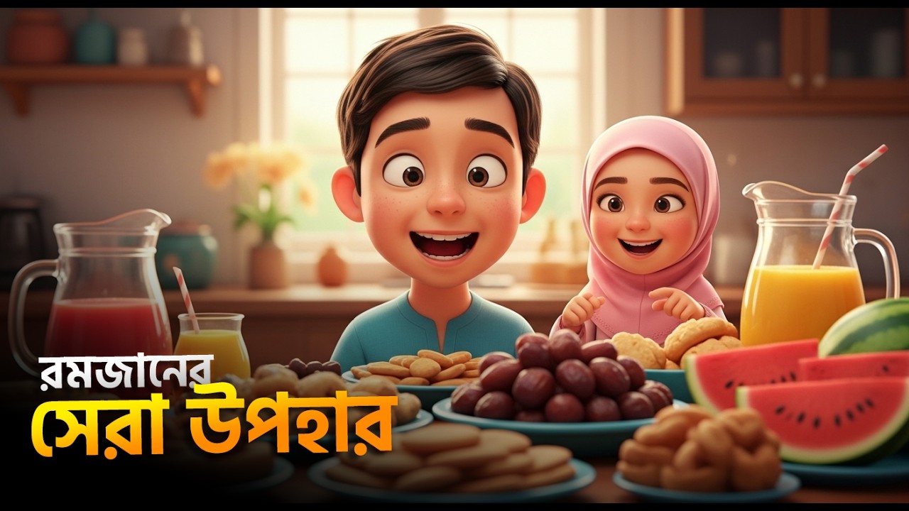 ছোটদের রমজান শিক্ষা: ইফতার ও শেয়ারিং | Kids Moral Story 2026 | রমজানের বিশেষ কার্টুন