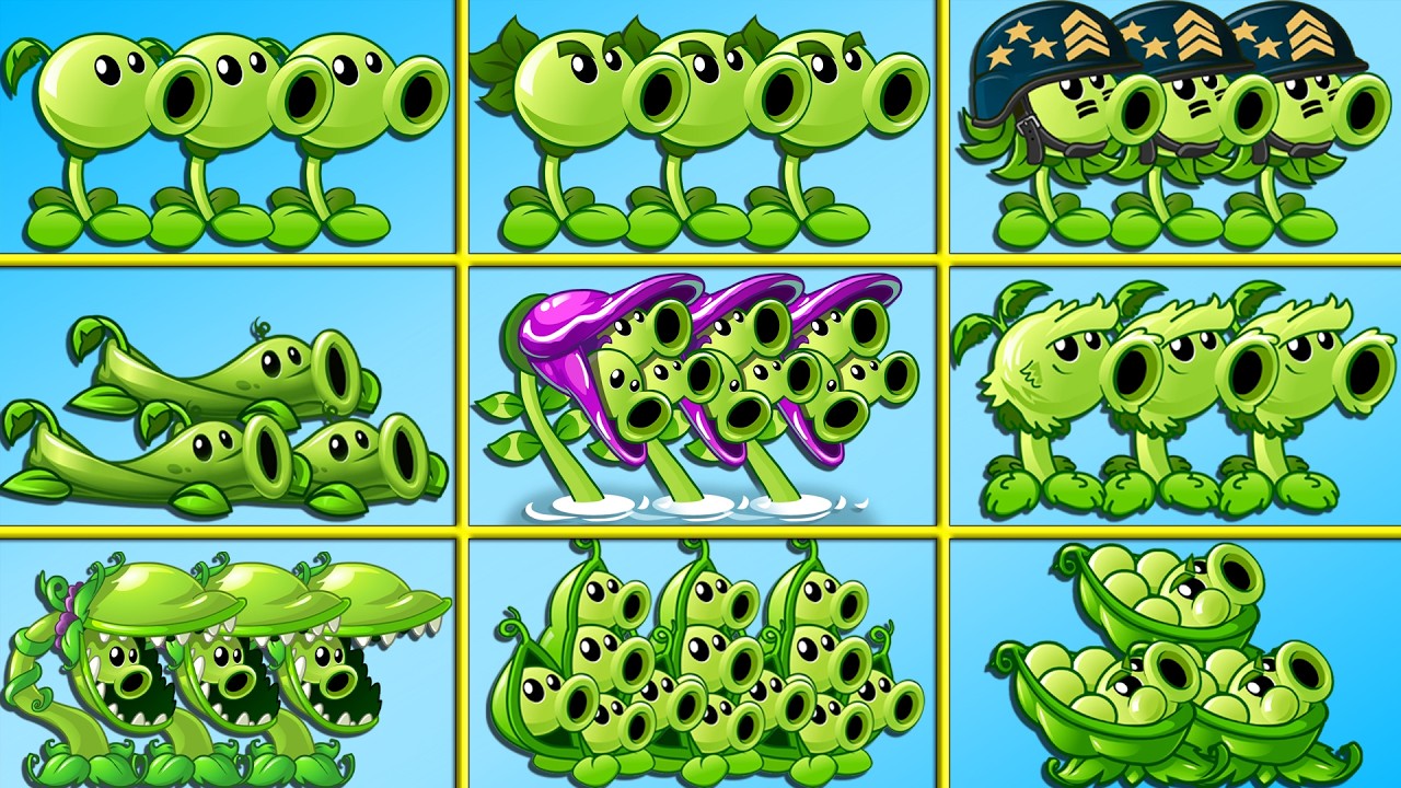 Все растения PEA *3 против всех зомби команды - кто победит? - PvZ 2 Растение против растения