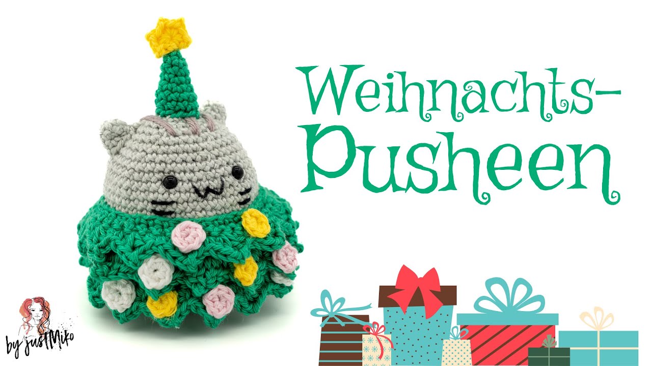 Weihnachts-Pusheen häkeln *Do it Yourself* Amigurumi by justMiko