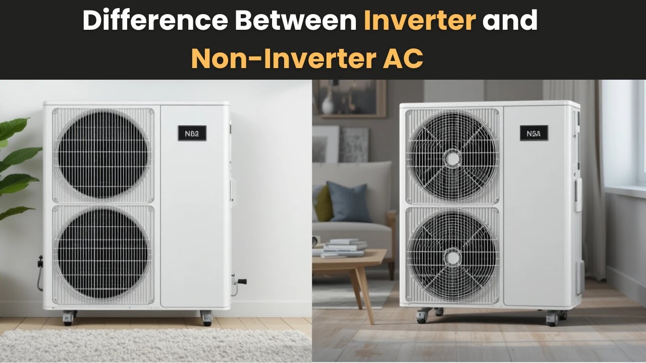 What is Inverter AC? Difference Between Inverter and Non-Inverter AC #hvac #inverterac #noninverter