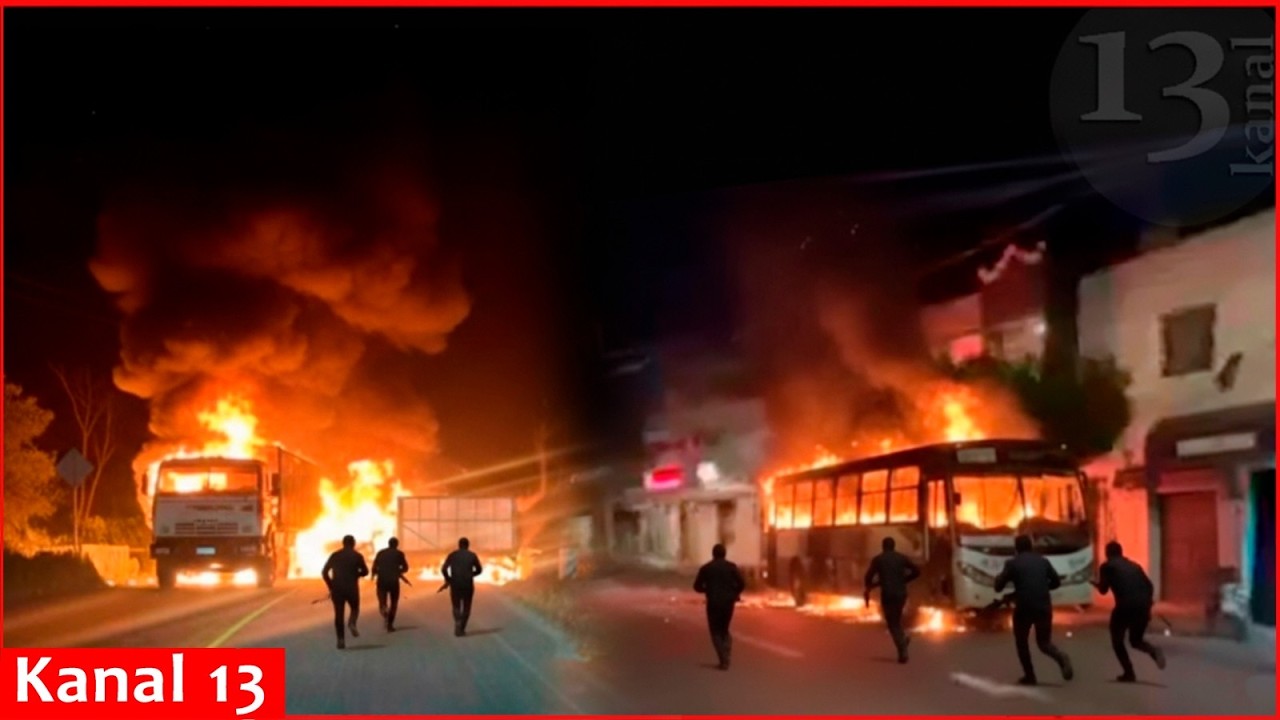 Bloody nighttime clashes in Mexican cities: streets and vehicles engulfed in flames