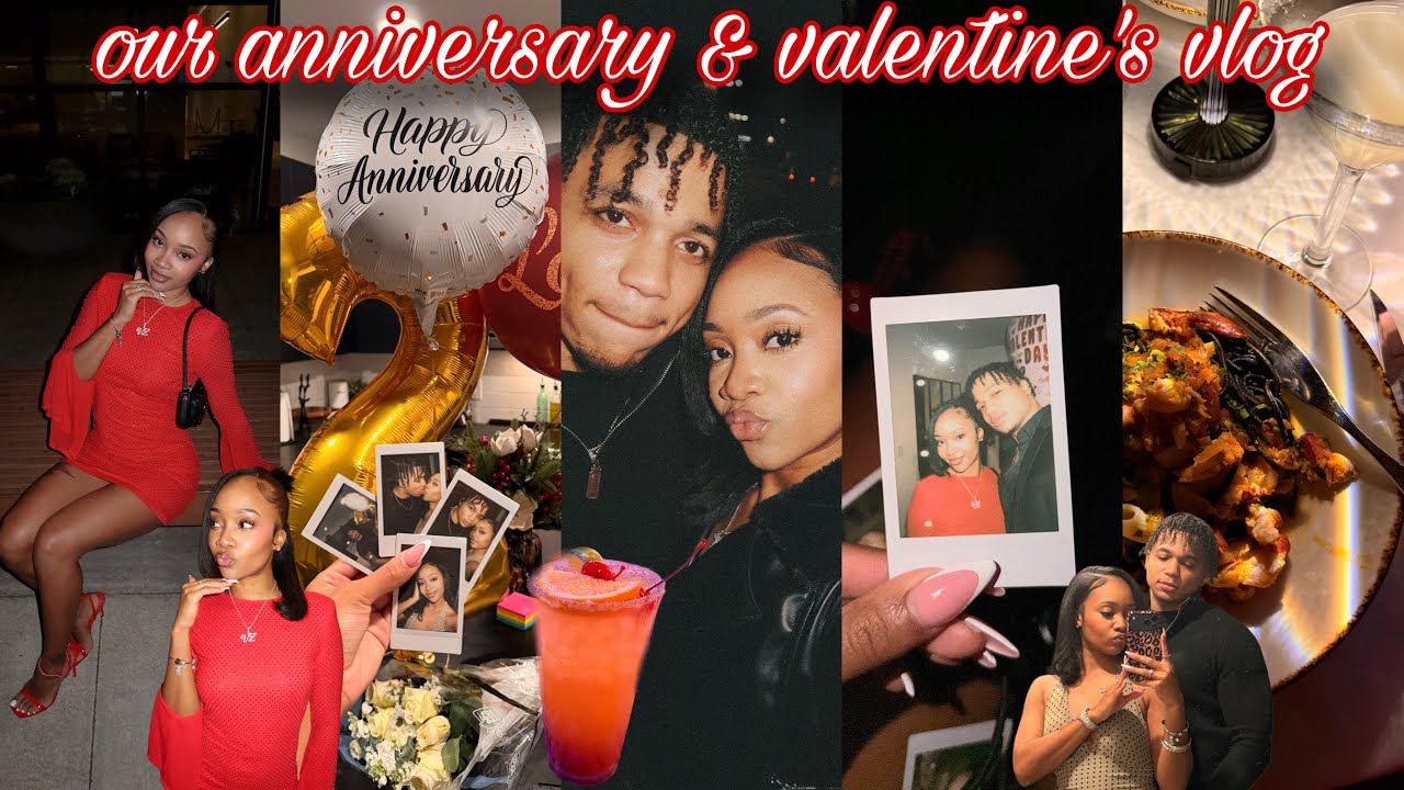 vlog | our anniversary & valentine's day (new hairstyles, makeup tuts, dinner dates, home reset)