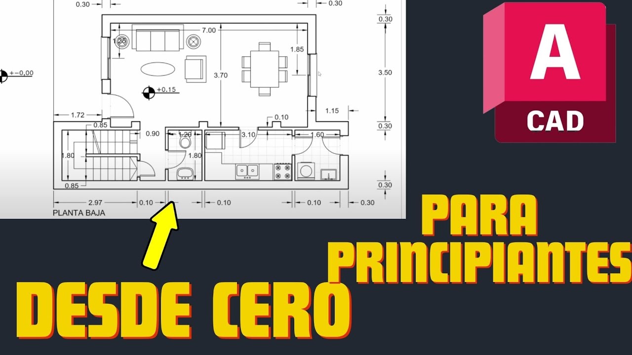 PLANO desde cero AUTOCAD PRINCIPIANTES