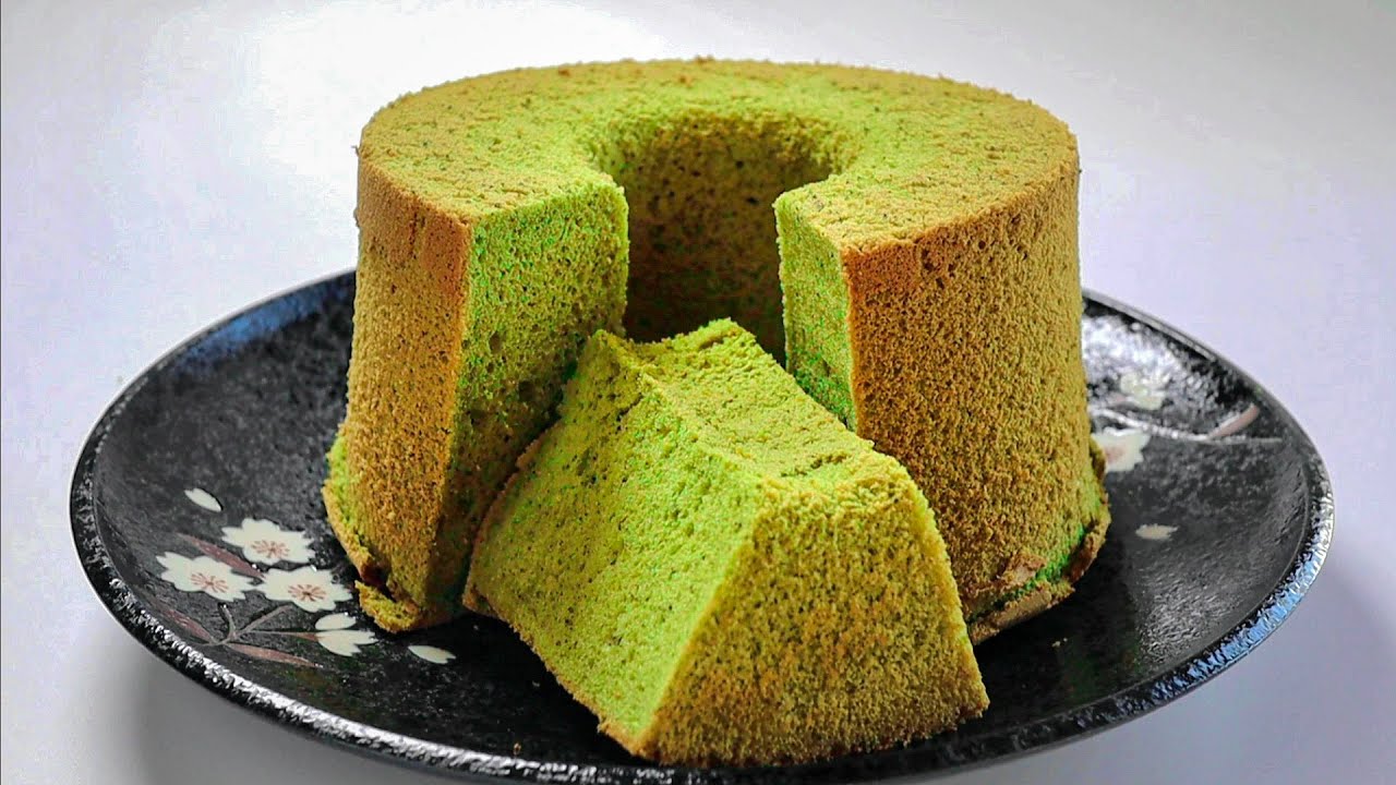 抹茶のシフォンケーキ Matcha chiffon cake｜Matcha Tea Sweets