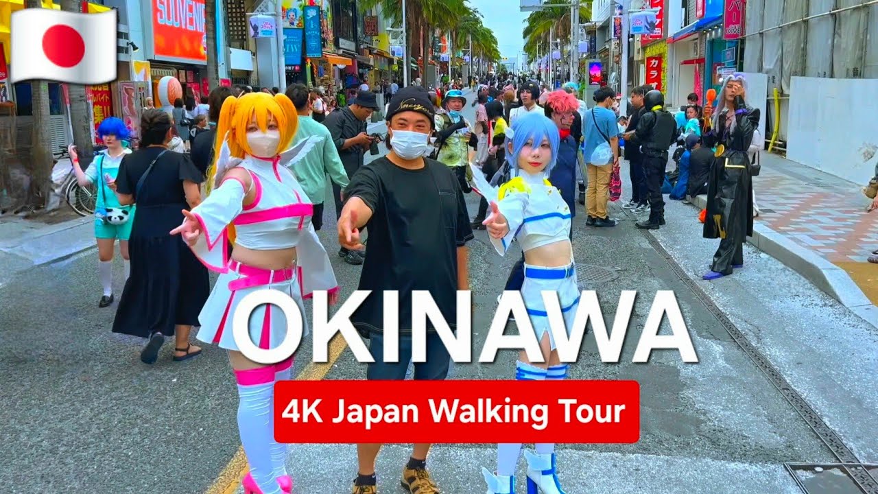 Okinawa, Japan Walking Tour 🇯🇵 Cosplay Party, Tropical Vibes & Nightlife | 4K HDR 60fps