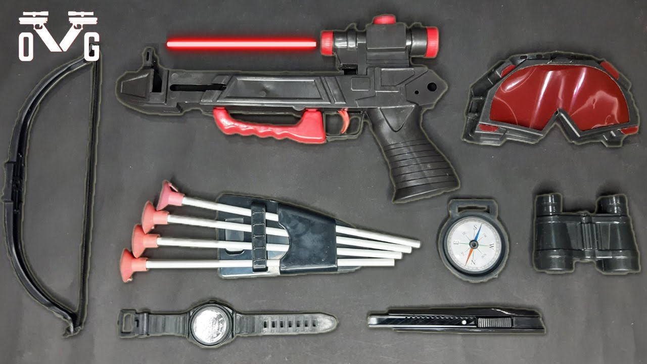Realistic Dart Arrow Blaster Crossbow Plastic Arbalest Toy Gun Package Set Unboxing