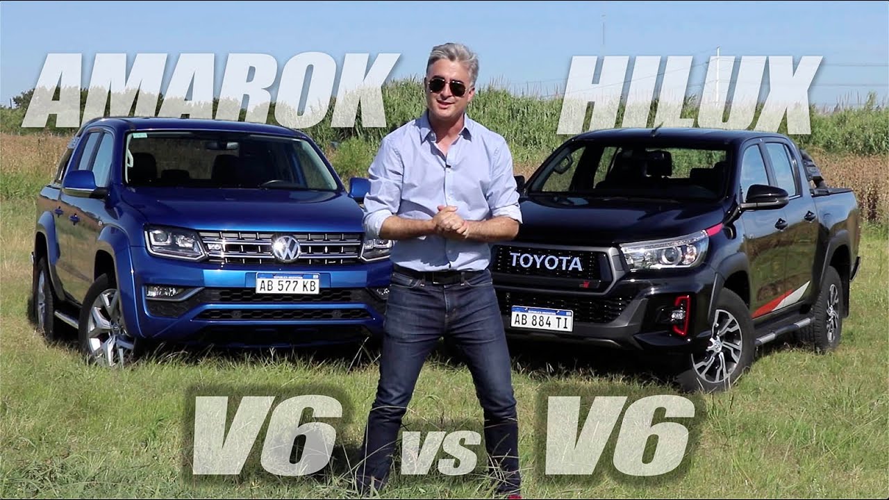 Comparativo V6  |  VW Amarok 3.0 TDI - Toyota Hilux GR Sport 4.0  |  Matías Antico - TN Autos