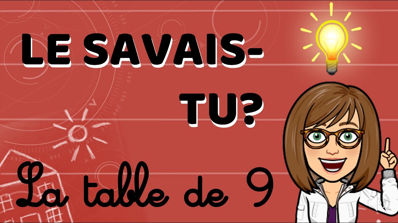 LE SAVAIS-TU? - La table de 9