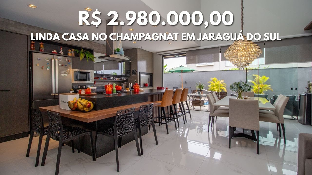 LINDA CASA COM 3 SUÍTES NO CHAMPAGNAT - AMIZADE JARAGUÁ DO SUL