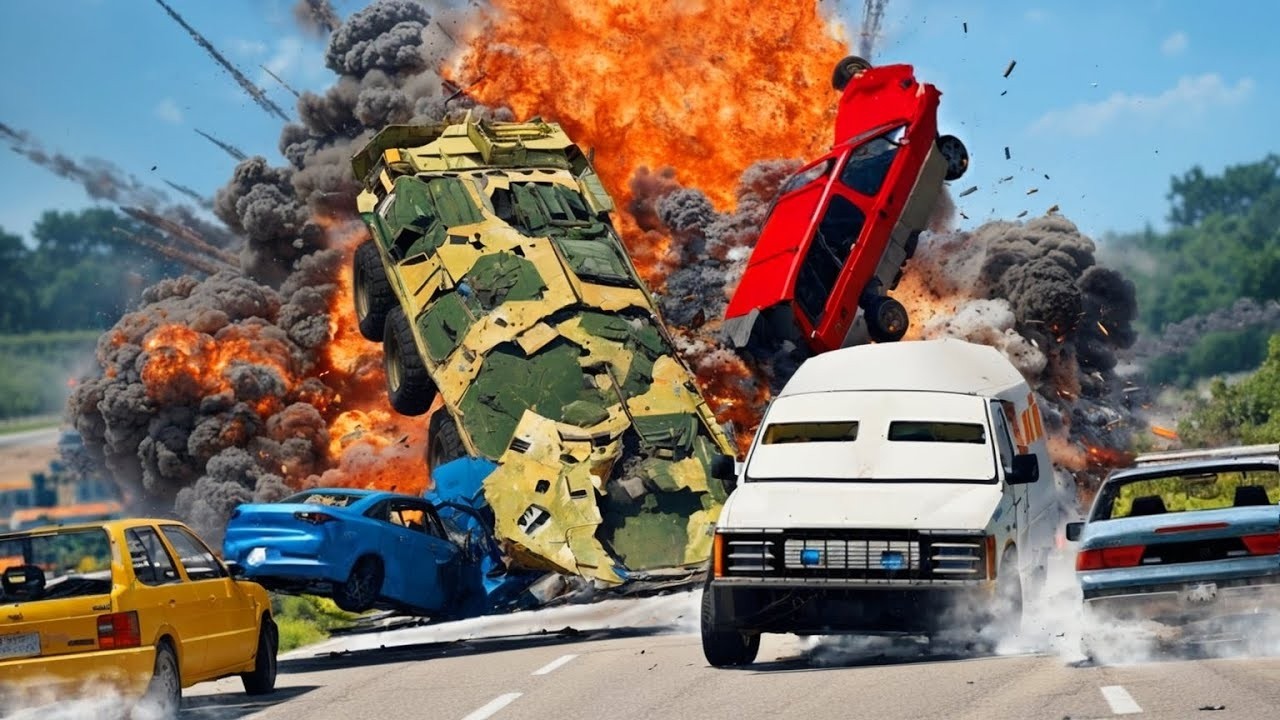 Crash Convoy Chaos | BeamNG.drive😱
