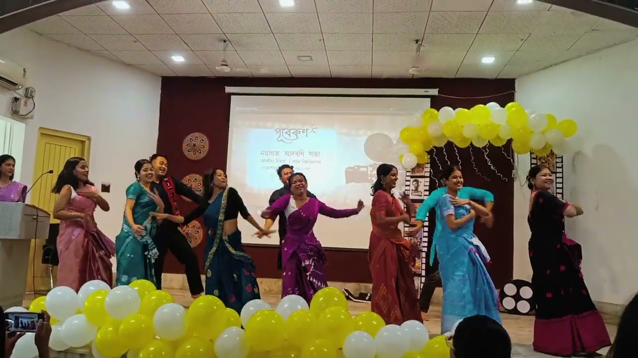 #Assamese song Dance Group💖At cotton University #Assamese department