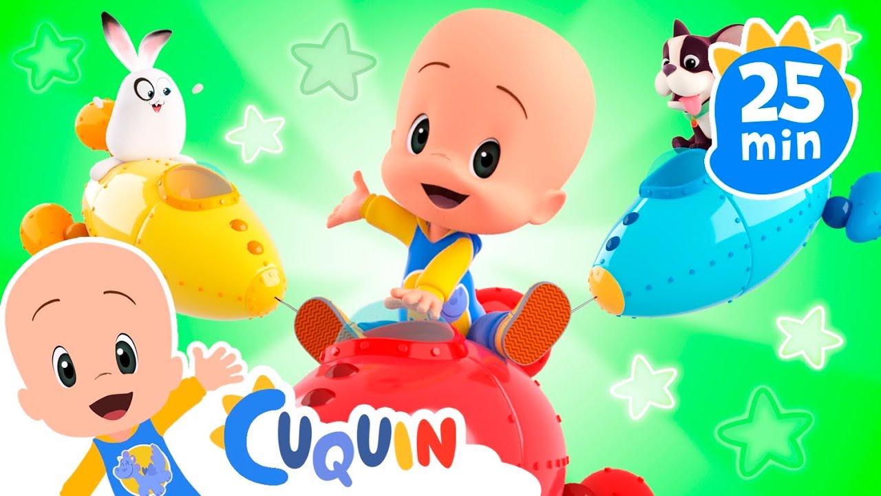 Cohetes de globos de colores - Descubre y aprende con tus dibujos animados favoritos