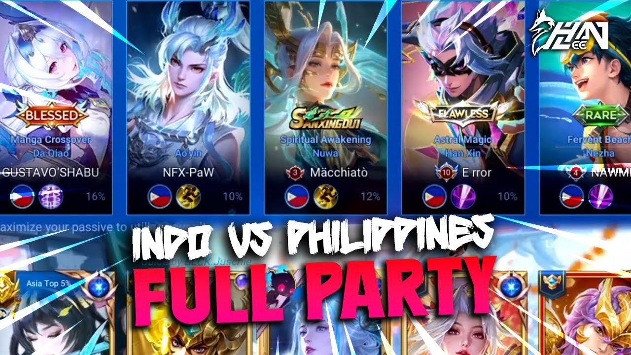 5 PARTY INDO VS 5 PARTY PH! RANKED! SAATNYA BALAS DENDAMM!! GETER DIKIT MAIN SAMA YOUTUBER TERKENAL!
