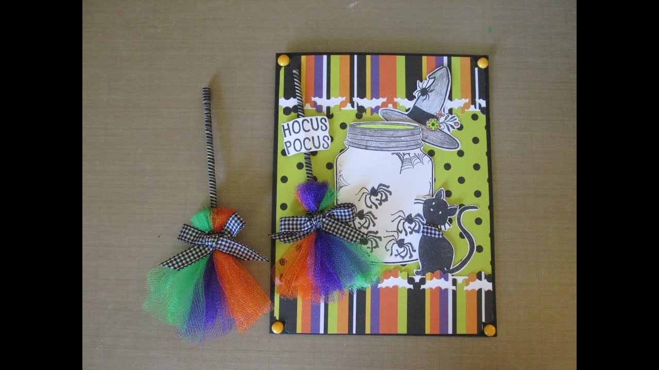 Tulle Witches Broom Embellishment #7~ 13 Haunted Projects of Halloween [2019]