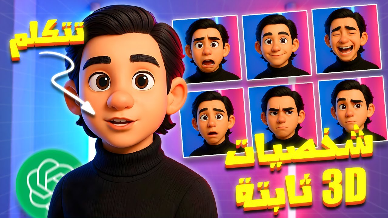 اصنع شخصيات كرتونية 3D تتكلم بصوتك باستخدام ChatGPT مجاناً بالذكاء الاصطناعي | خطوة بخطوة