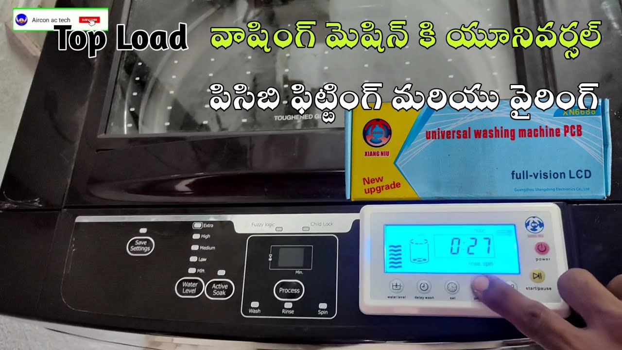 Top Load Washing Machine Universal PCB Board Fitting And Wiring Connection In Telugu