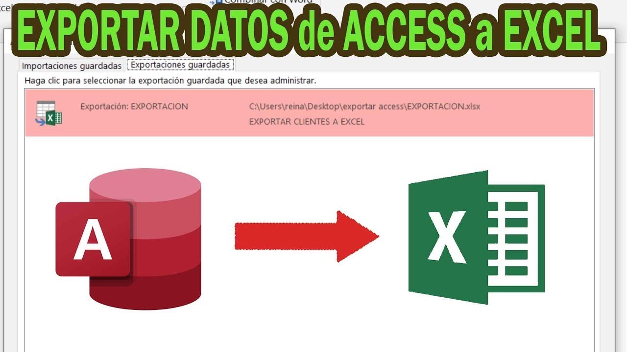 EXPORTAR  DATOS de ACCESS a EXCEL- Formularios Consultas e Informes