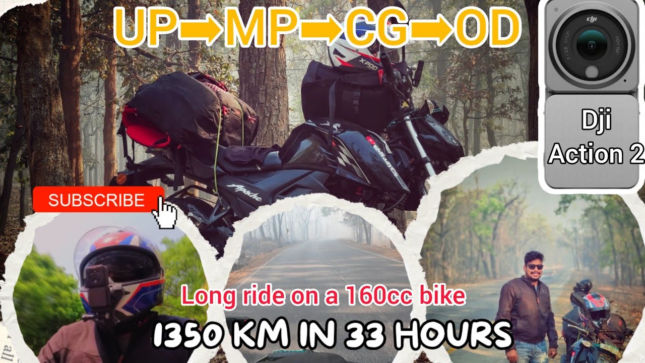 MP to Odisha with Dji Action 2 camera, Odisha Bike ride #motovlog #djiaction2 #odiamotovlog
