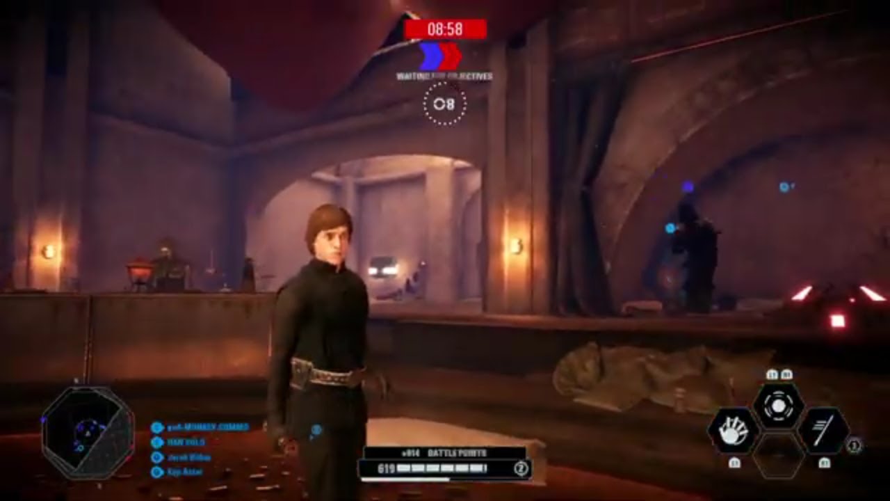 Star Wars Battlefront II Luke Jedi I.A. Attack Mission Custom HUD Tatooine Jabba's Palace