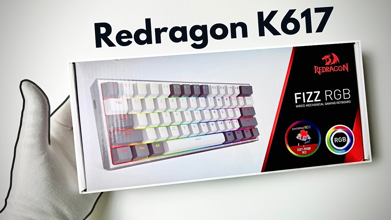 Redragon K617 Fizz Mechanical Keyboard Unboxing + Gameplay