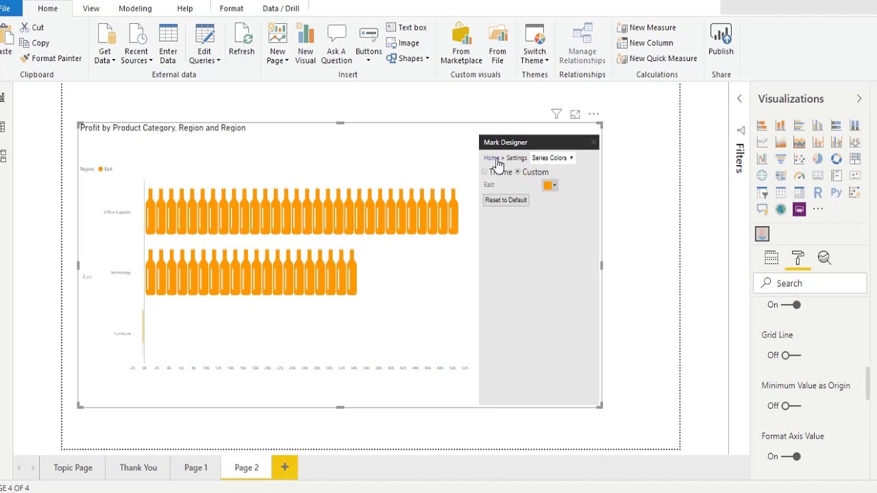 Power Bi custom visual Infographic Designer
