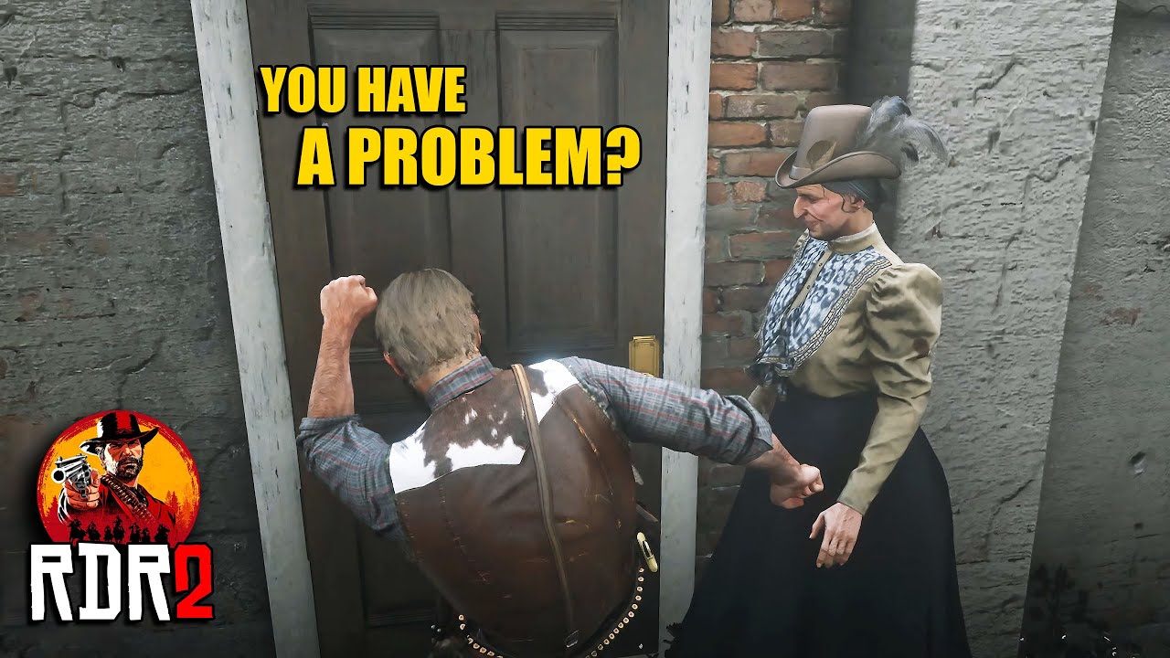 Артур провоцирует незнакомцев — Red Dead Redemption 2