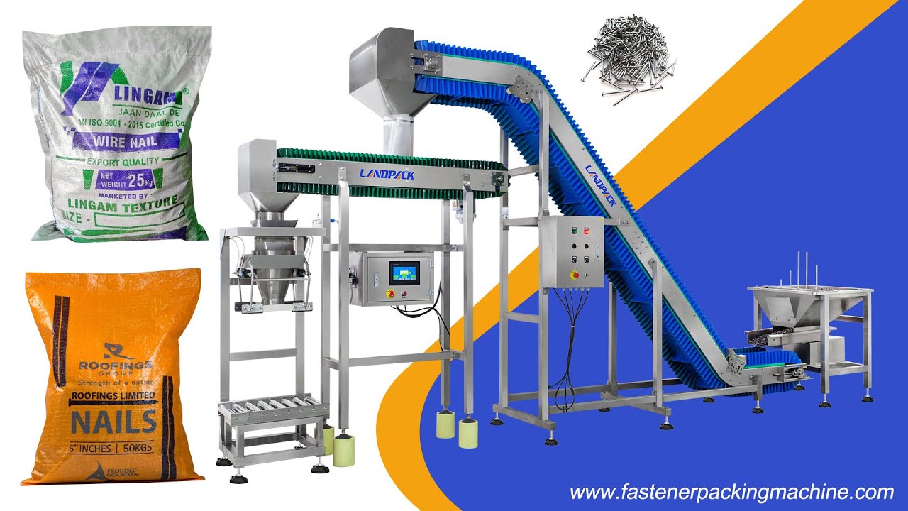 Semi Automatic 15-25kg Nails Fasteners PP Bag Weighing Packing Machine