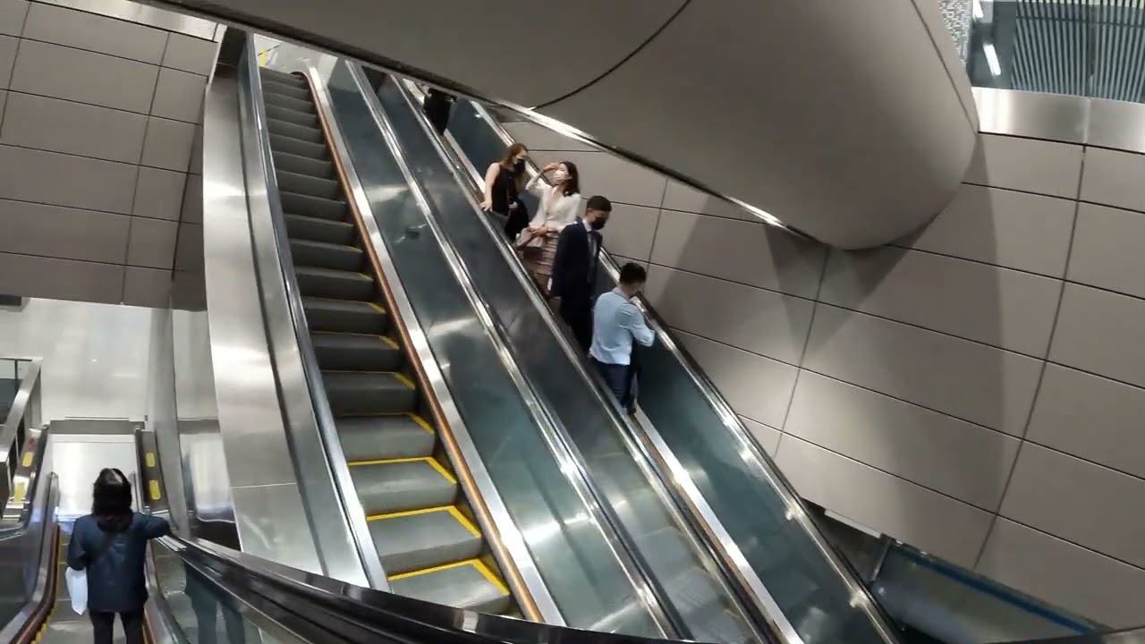 [4K] Hong Kong, New MTR station!  (Exhibition Centre - East Rail Line)